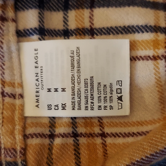 AMERICAN EAGLE | SUPER SOFT | PLAID FLANNEL SHIRT | SIZE MEDIUM - Picture 5 of 7